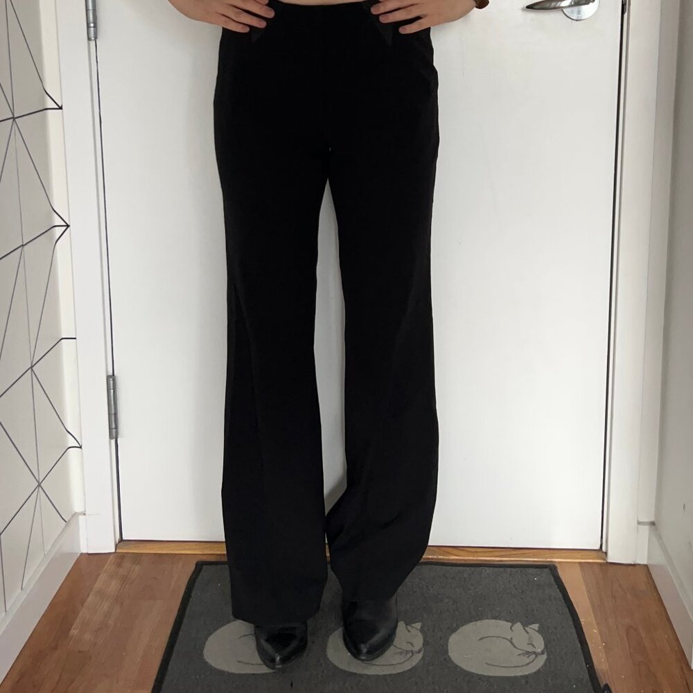 2for$30🏷Reitmans Black Pull-On High Rise Wide Leg Trousers Work Pants